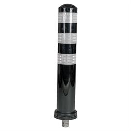 Prilagodljiv stebriček SUMO črne barve z belimi črtami
