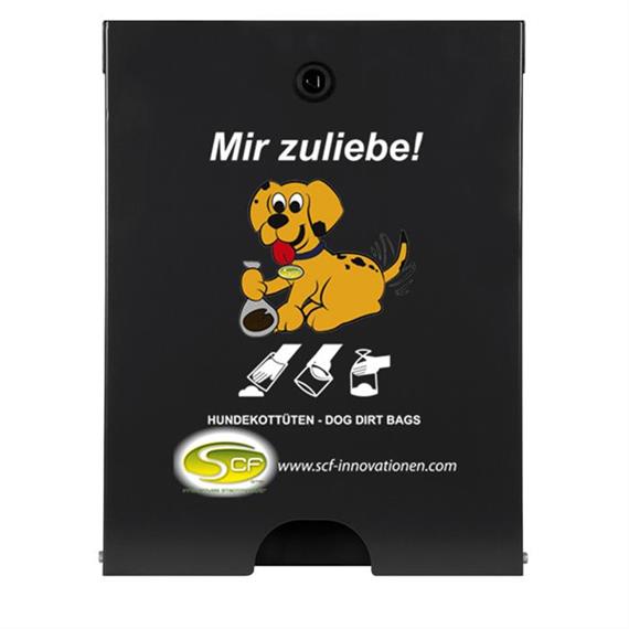 Flexi hundbajspåsedispenser för väggmontage  RAL 7021 svart-grå