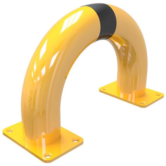 Skyddsbåge stålrör - Ø 76 mm gul / svart
