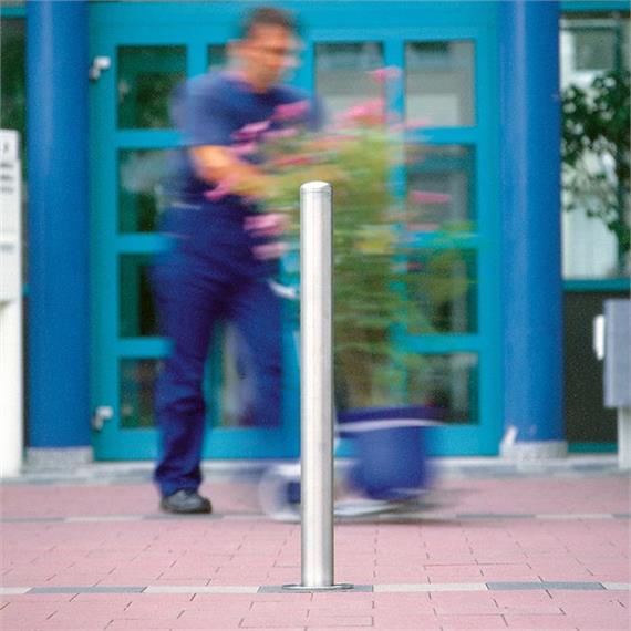 CITY-Poller MILANO, Edelstahl, Bodenplatte