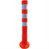 Flexi direkler kırmızı beyaz refl. çizgili - Ø 80 mm