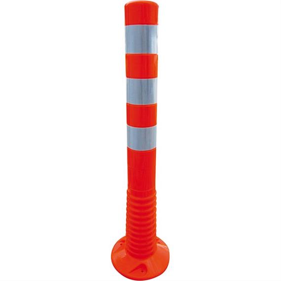 Flexi direkler kırmızı beyaz refl. çizgili - Ø 80 mm
