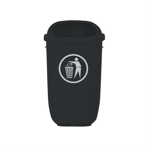 Köpek dışkısının atılması için kolonsuz Flexi çöp kutusu  RAL 6002 Yaprak yeşili