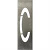 Metal harfler için 40 cm yüksekliğinde metal şablon seti - A'dan Z'ye - C Harfi - 30 cm