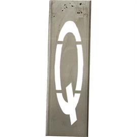 Metal harfler için 40 cm yüksekliğinde metal şablonlar - Q Harfi - 40 cm