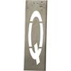 Metal Harfler için Metal Şablonlar 20 cm Yükseklik - Q Harfi - 20 cm