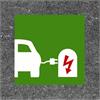 Electronic gas station/charging station green/white/red 90 x 90 cm